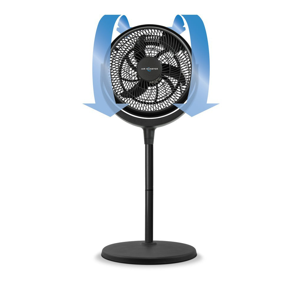 Air Monster 16" Power Stand Fan Black