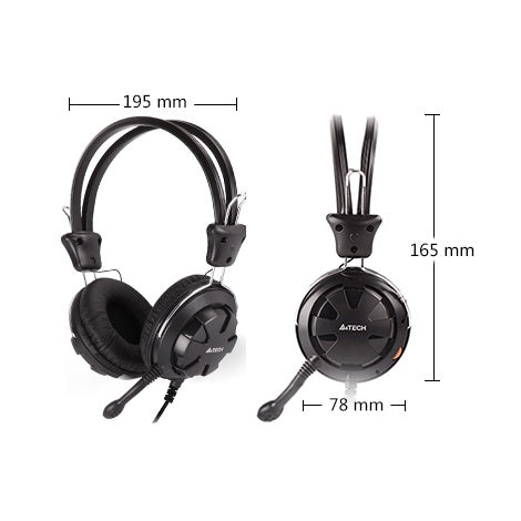 A4Tech Hs-28-1 Comfort Fit Stereo Headset With Mic (Black)