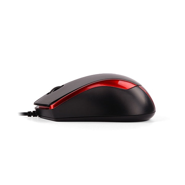 A4Tech N-400 V Track USB Wired Mouse Glossy Grey, Red Black