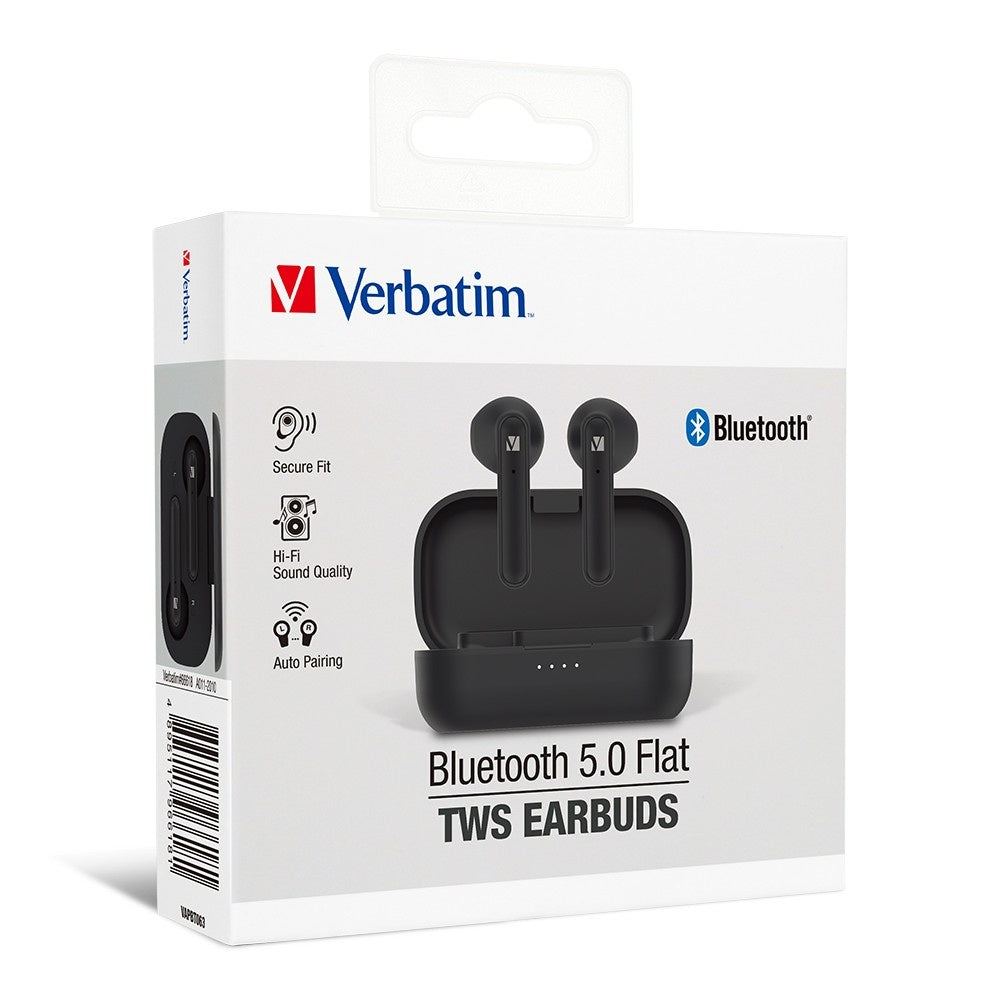Verbatim TWS Bluetooth 5.0 Earbuds Black 66618