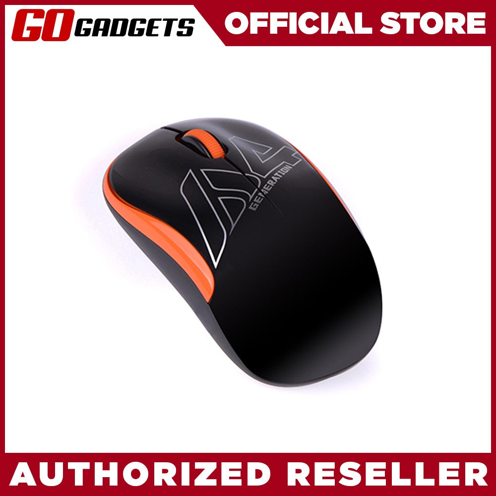 A4Tech G3-300n-2 V-Track Pad Less Wireless Mouse Black Orange