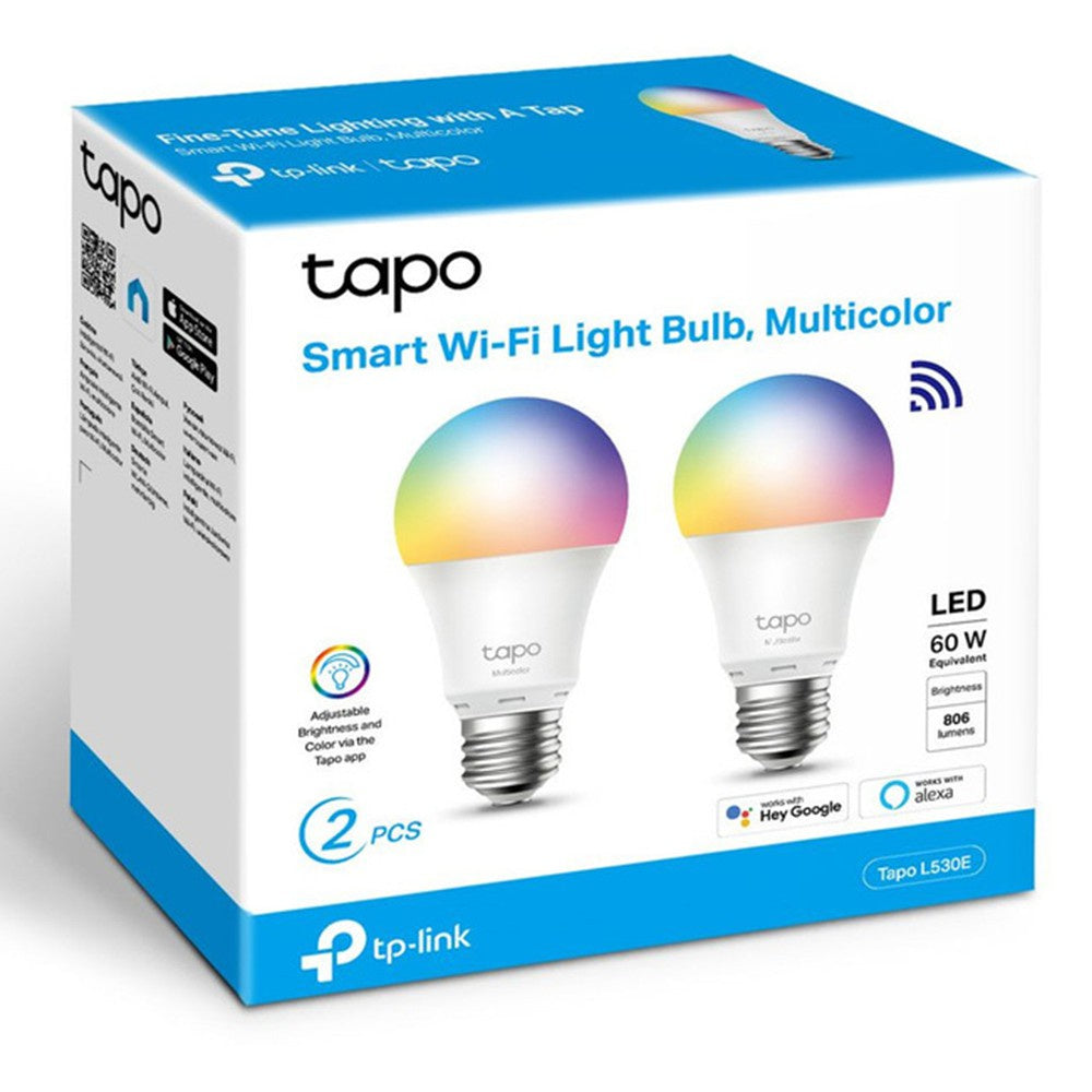 TP-Link Tapo L530e Smart Wi-Fi Multicolor Dimmable Light Bulb (2-Pack)