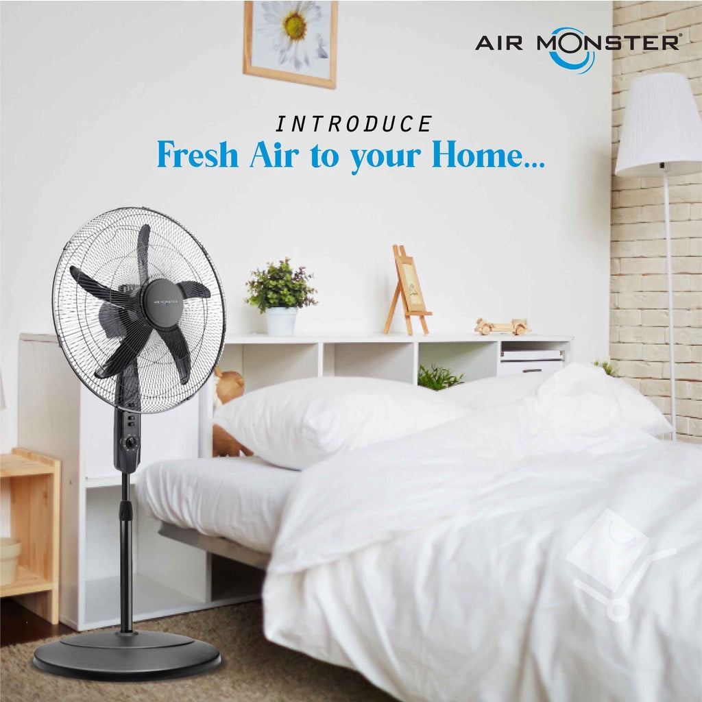 Air Monster 20 Inch Plastic Blade Stand Fan