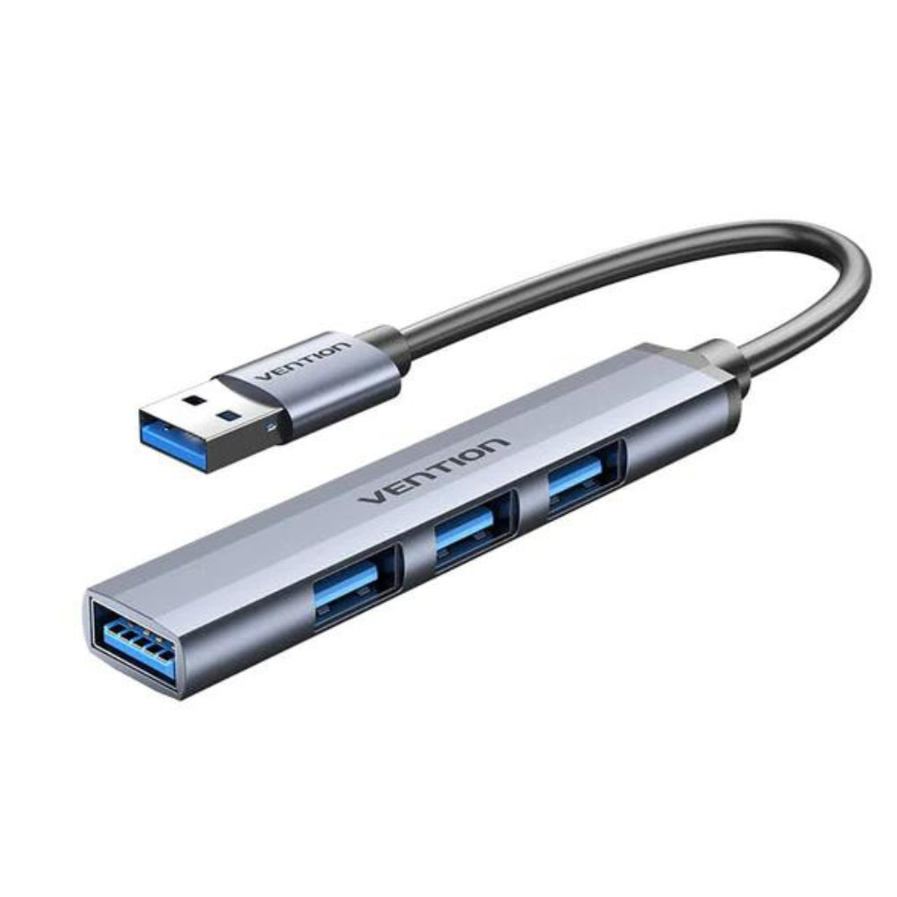 Vention 4-in-1 Mini USB Hub USB 3.0 0.15M Gray Metal Type CKOHB