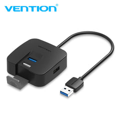Vention 4-Ports USB Hub 0.15M USB 3.0 Black CHBBB