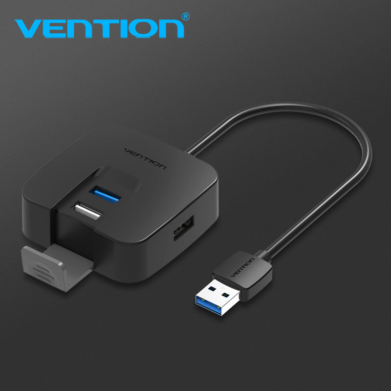 Vention 4 Ports USB Hub USB 2.0 USB 3.0 0.15m Black CHABB