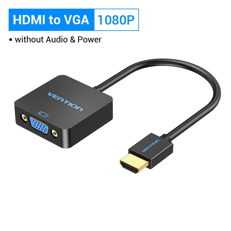 Vention HDMI to VGA Converter/Adapter with Female MicroUSB and Audio Port 0.15m Black ACRBB