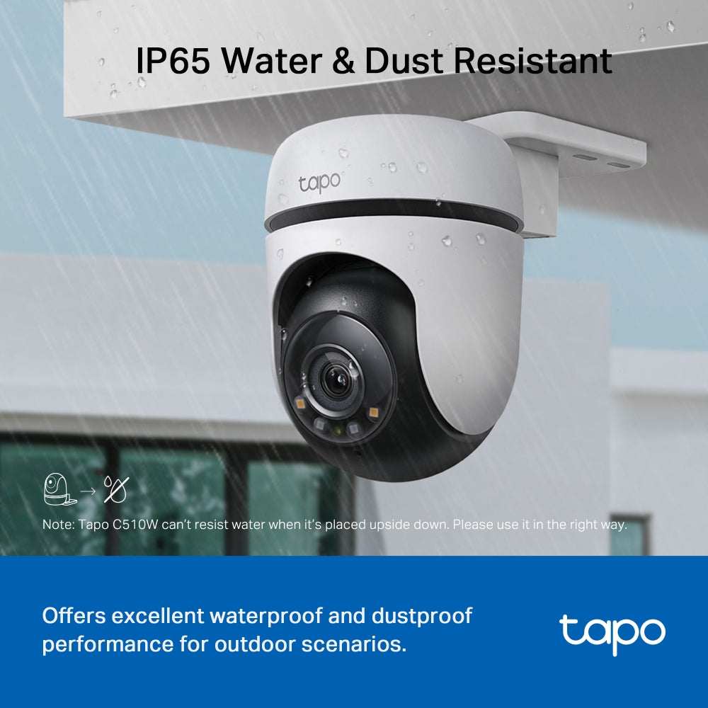 TP-Link Tapo C510W 360 Outdoor Pant/Tilt Security WiFi Camera Full Color Night Vision