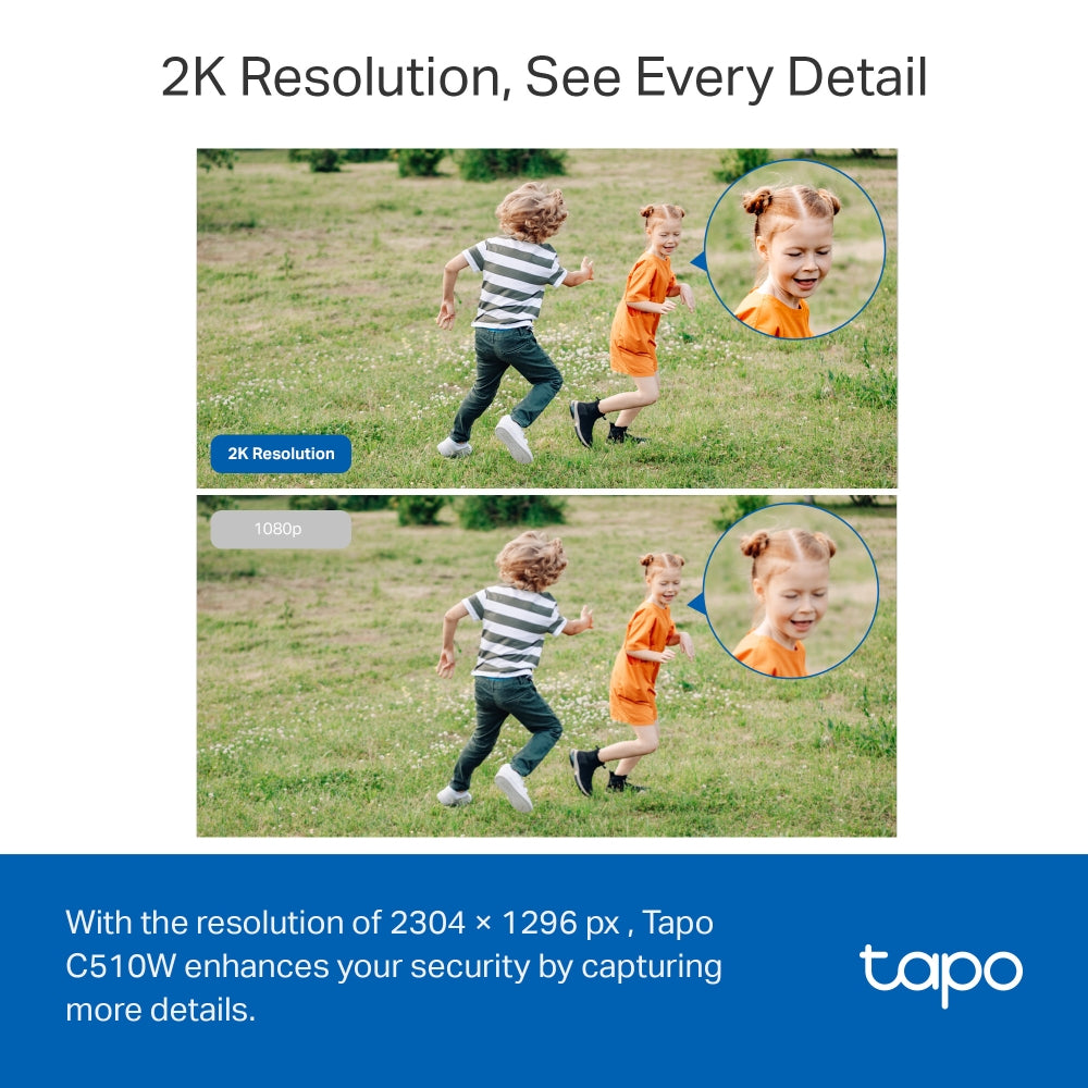 TP-Link Tapo C510W 360 Outdoor Pant/Tilt Security WiFi Camera Full Color Night Vision