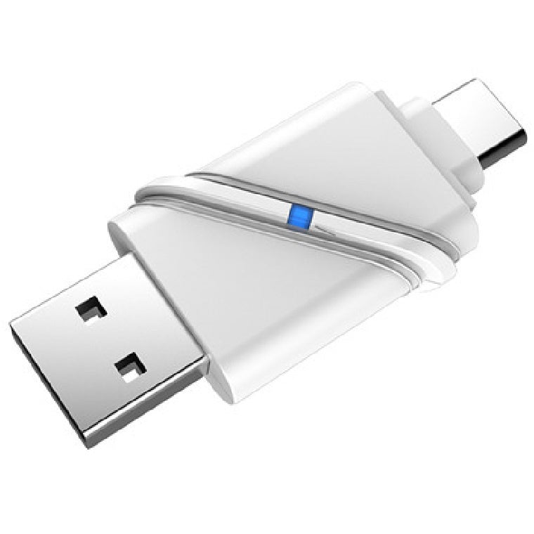 UNITEK USB-A USB-C To MicroSD Card Reader White Y-9323