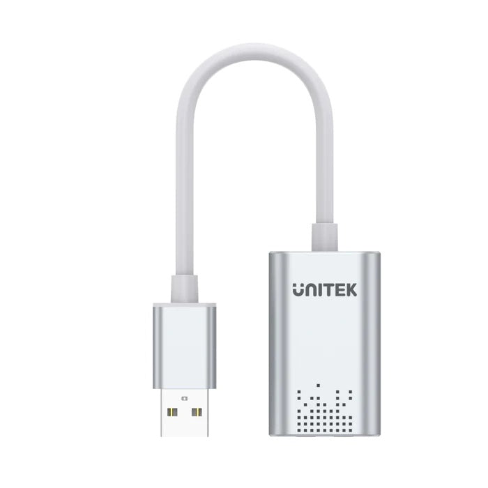 UNITEK USB Sound Card To Dual Jack Audio Adapter Silver Y-247a