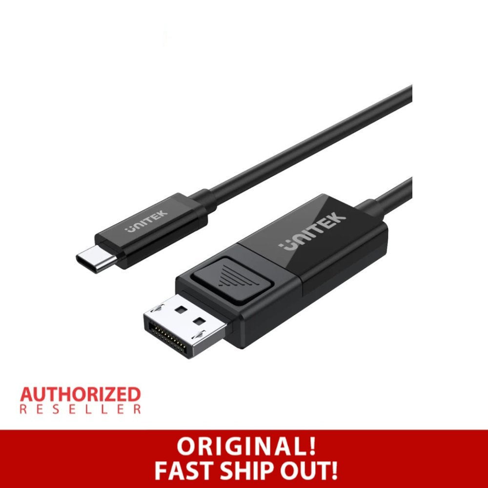 UNITEK USB-C Male To Display Port 4k 8k 1.4 Cable Black 1m V1146a