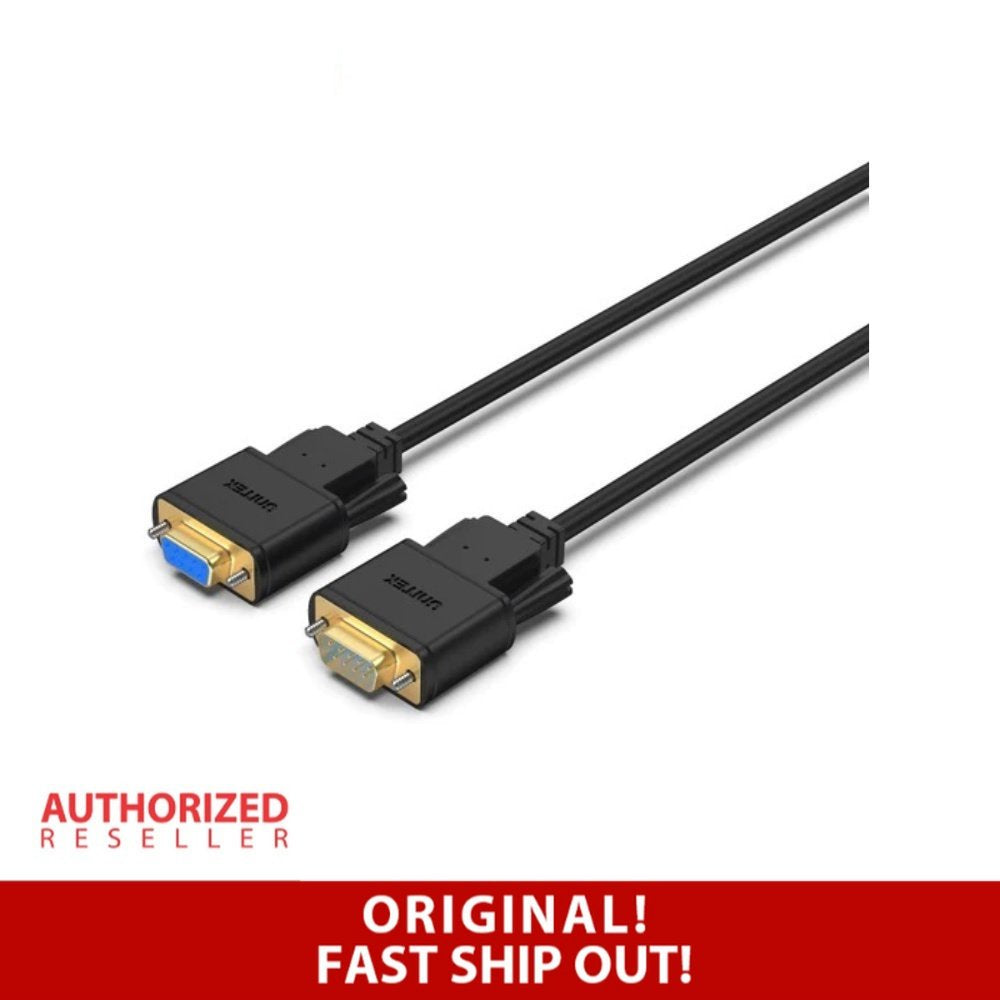 UNITEK Db9 Rs232 (9 Pin) Male To Female Serial Cable Black 1.5m Y-C706abk