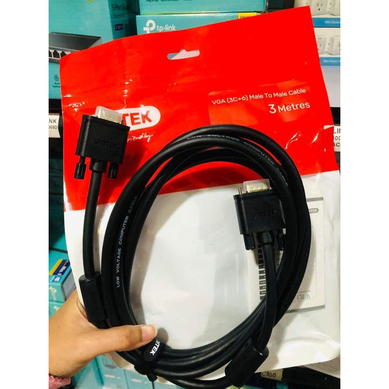 UNITEK Vga Male To Cable Hd15 15pin (3c Plus 6) Black 3m Y-C504g