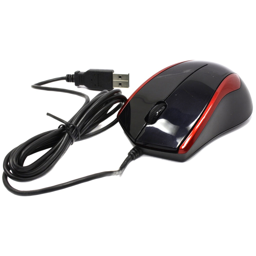 A4Tech N-400-2 V Track USB Wired Mouse Red Black