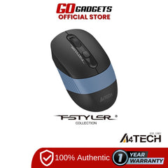 A4Tech Fstyler FB10C Rechargeable Bluetooth & 2.4ghz Wireless Mouse Ash Blue