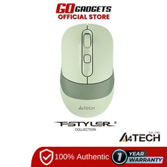A4Tech Fstyler FB10C Rechargeable Bluetooth & 2.4ghz Wireless Mouse Matcha Green