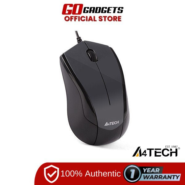 A4Tech N-400-1 V Track USB Wired Mouse Glossy Grey