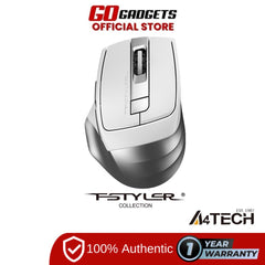 A4Tech Fstyler FB35 Bluetooth & 2.4G Wireless Mouse Icy White