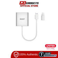 Unitek USB-A to CF Card SDCard MicroSD Card Reader With USB-C Adaptor Y-9313D
