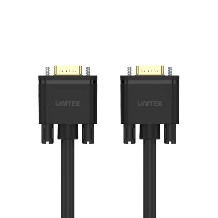 Unitek VGA Male to Male Cable HD15 15Pin (3C+6) Black 1.5M Y-C503G