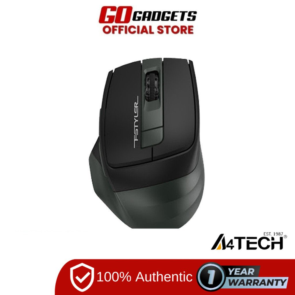 A4Tech Fstyler Fb35 Bluetooth & 2.4g Wireless Mouse Midnight Green