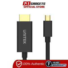 UNITEK Mini Display Port Male To HDMI 1.4 Cable Black 2m V1152a