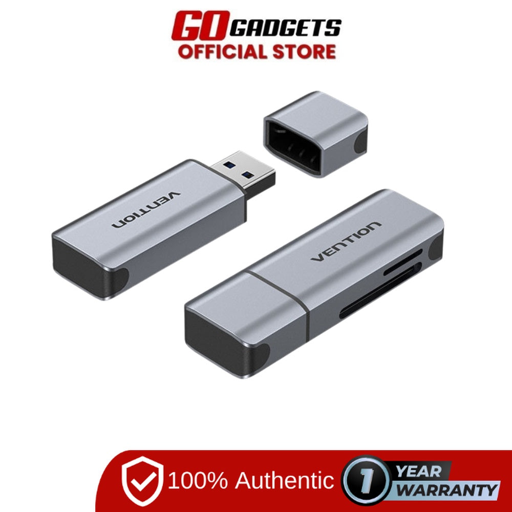 Vention 2in1 SD MicroSD Card Reader Aluminum Alloy USB 3.0 Gray CLIHO